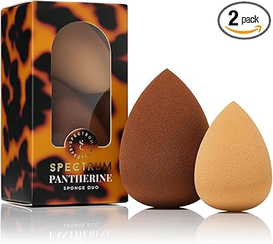 Spectrum Spectrum Pantherine Makeup Sponge Duo LatexFree Precision Flawless Application Vegan CrueltyFree  - Image 1