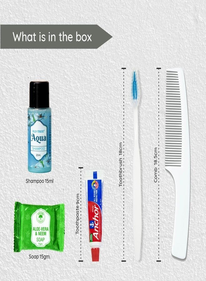 أولد تري مجموعة أدوات العناية الصباحية من أولد تري للفنادق (مجموعة من 50 صندوقًا) - شامبو أكوا، صابون، مشط، طقم أسنان - مجموعة فاخرة للعناية الصباحية بالفنادق | مستلزمات الفنادق | قاعات الأفراح | المنتجعات | المستشفيات | حقائب السفر - Image 4