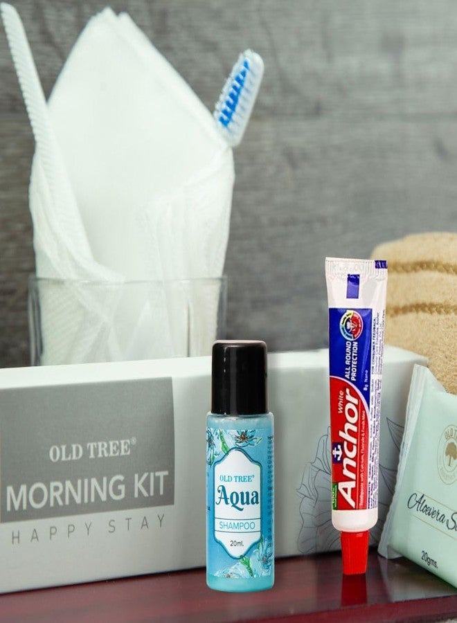أولد تري مجموعة أدوات العناية الصباحية من أولد تري للفنادق (مجموعة من 50 صندوقًا) - شامبو أكوا، صابون، مشط، طقم أسنان - مجموعة فاخرة للعناية الصباحية بالفنادق | مستلزمات الفنادق | قاعات الأفراح | المنتجعات | المستشفيات | حقائب السفر - Image 1