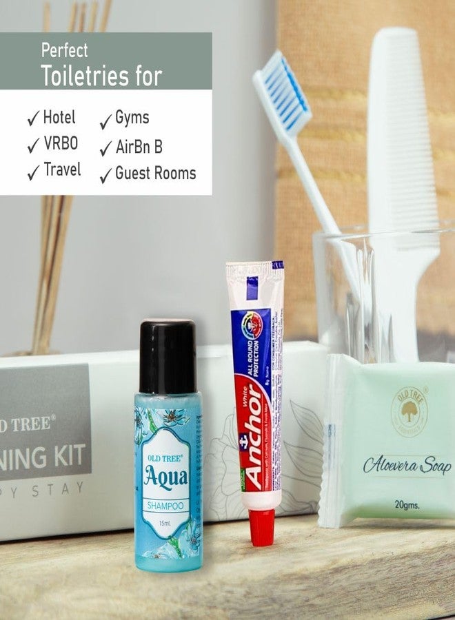 أولد تري مجموعة أدوات العناية الصباحية من أولد تري للفنادق (مجموعة من 50 صندوقًا) - شامبو أكوا، صابون، مشط، طقم أسنان - مجموعة فاخرة للعناية الصباحية بالفنادق | مستلزمات الفنادق | قاعات الأفراح | المنتجعات | المستشفيات | حقائب السفر - Image 3