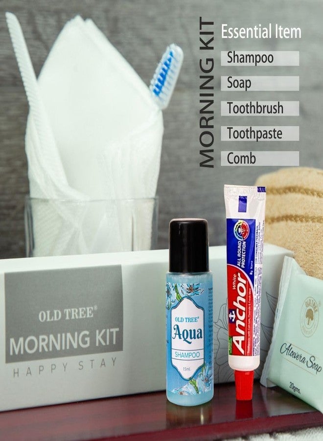 أولد تري مجموعة أدوات العناية الصباحية من أولد تري للفنادق (مجموعة من 50 صندوقًا) - شامبو أكوا، صابون، مشط، طقم أسنان - مجموعة فاخرة للعناية الصباحية بالفنادق | مستلزمات الفنادق | قاعات الأفراح | المنتجعات | المستشفيات | حقائب السفر - Image 2