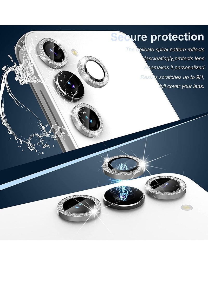 Raxoom [3+3 PCS] for Samsung Galaxy S23/ S23 Plus Camera Lens Protector, Premium Tempered Glass Glitter Camera Lens Protector - Image 3
