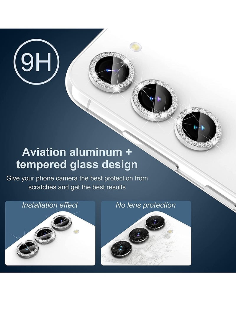 Raxoom [3+3 PCS] for Samsung Galaxy S23/ S23 Plus Camera Lens Protector, Premium Tempered Glass Glitter Camera Lens Protector - Image 4