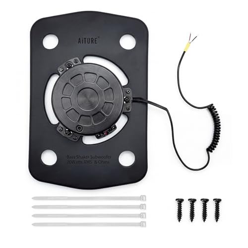 AiTURE Subwoofer Tactile Bass Shaker- 20 Watts RMS 8 Ohm Imepedance - Audio Transducer - Turn Any Surface into a Speaker System - for Large and Rigid Surfaces. (20W) - Image 1