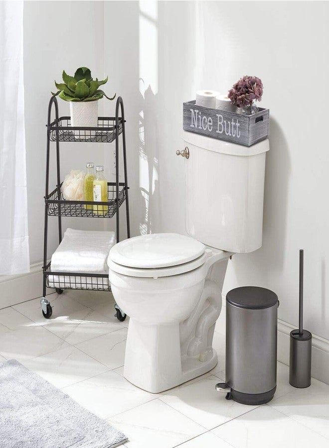 HOSROOME Nice Butt Bathroom Decor Box Toilet Paper Holder for Bathroom Dector Farmhouse Rustic Wood Storage Bin Funny Storage Box for Home Decor,Grey - Image 3