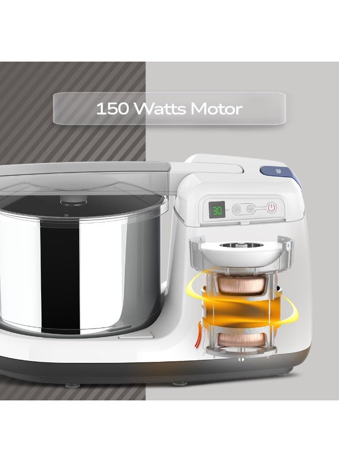 Ultra BIGG + Twetgrinder 2.5L,Patented Conical stones,Digital timer, ABS body,Multiutility drum,CE certifed Inhousemotor with 5years warranty, AISI 304Food grade StainlessSteel,150WPower,230V (white). - Image 3