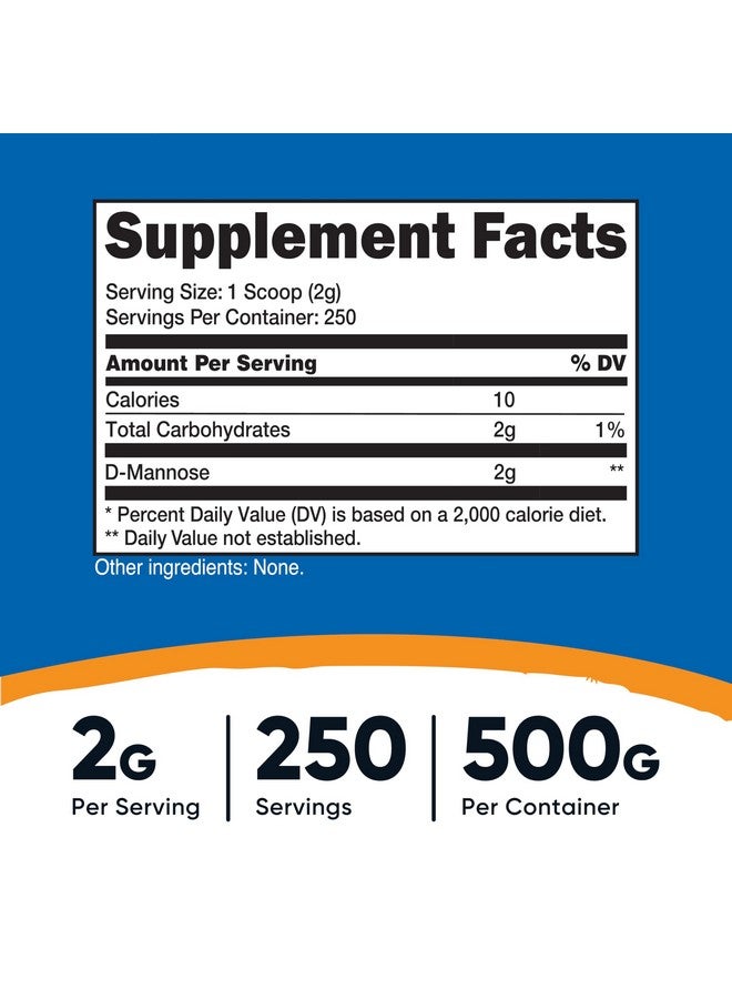 مسحوق دي مانوز من نيوتريكوست 500 جرام (250 وجبة) - نباتي، غير معدّل وراثيًا وخالي من الجلوتين - Image 2