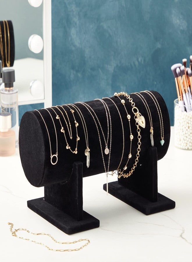 Juvale Headband Velvet Jewelry Organizer, Black T Bar Jewelry Stand for Boutiques, Small Business (12 x 7 In) - Headband Holder - Image 2