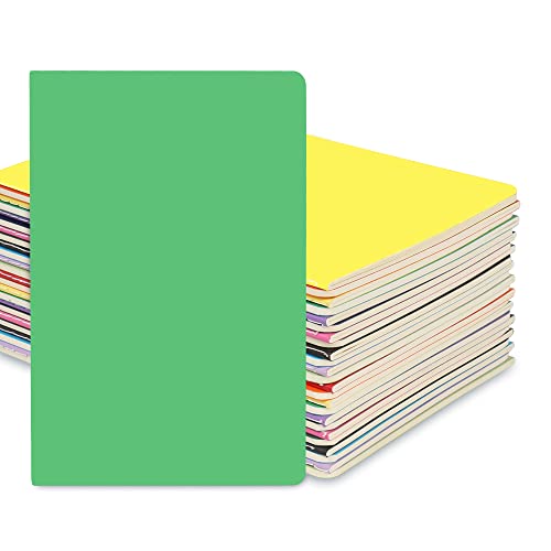 Labkiss 24 Pack College Ruled Notebook & Journal Bulk, Multi Cover, Line Thick Paper, A5 Size, 5.5x8.3 inch, 60 Page, Small Subject Composition Note Pad Set for Women Men Kids Traveler Student Office - Image 1
