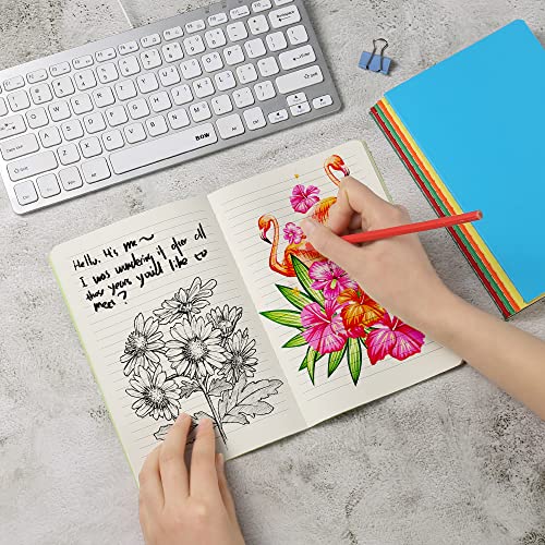 Labkiss 24 Pack College Ruled Notebook & Journal Bulk, Multi Cover, Line Thick Paper, A5 Size, 5.5x8.3 inch, 60 Page, Small Subject Composition Note Pad Set for Women Men Kids Traveler Student Office - Image 3