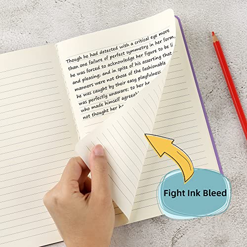 Labkiss 24 Pack College Ruled Notebook & Journal Bulk, Multi Cover, Line Thick Paper, A5 Size, 5.5x8.3 inch, 60 Page, Small Subject Composition Note Pad Set for Women Men Kids Traveler Student Office - Image 4