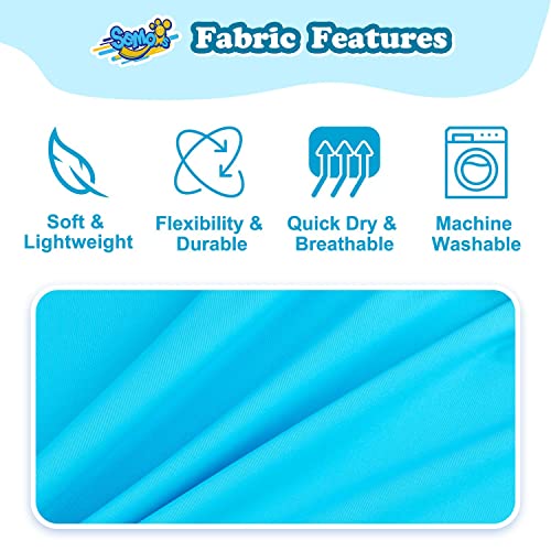 Semois Boys Rash Guard Swim Shirt Short Sleeve, 2 Pack Blue and Navy Blue UPF 50+ Sun Protection Quick Dry Slim Fit Fishing Surf Shirt Cool Beach Clothes for Toddler Youth Kids Size 10-12 Years - Image 4