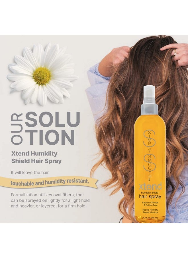 SIMPLY SMOOTH Xtend Humidity Shield Texture Hair Spray Strong & Light Hold Shine Finishing Styling Spray Resists Humidity & Repels Moisture Non Aerosol Customizable Hold Hair Spray 8.5 Oz  - Image 5