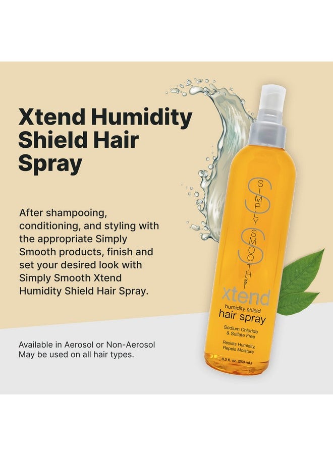SIMPLY SMOOTH Xtend Humidity Shield Texture Hair Spray Strong & Light Hold Shine Finishing Styling Spray Resists Humidity & Repels Moisture Non Aerosol Customizable Hold Hair Spray 8.5 Oz  - Image 3
