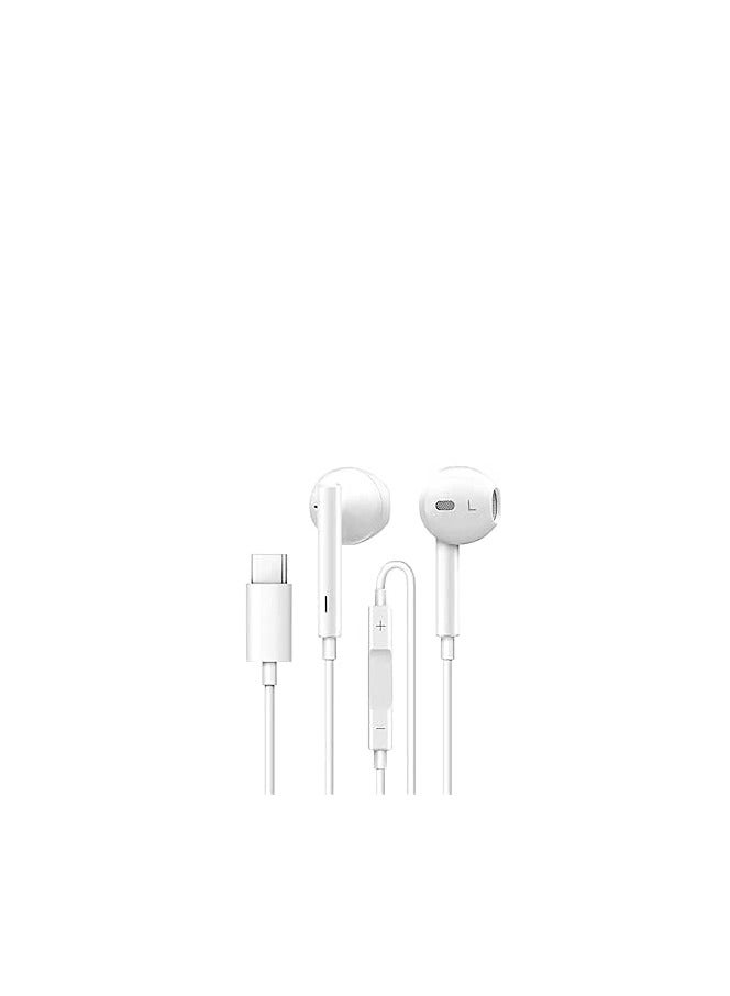 Type-C Wired Headphones with Microphone – Clear Sound & Comfortable Fit 