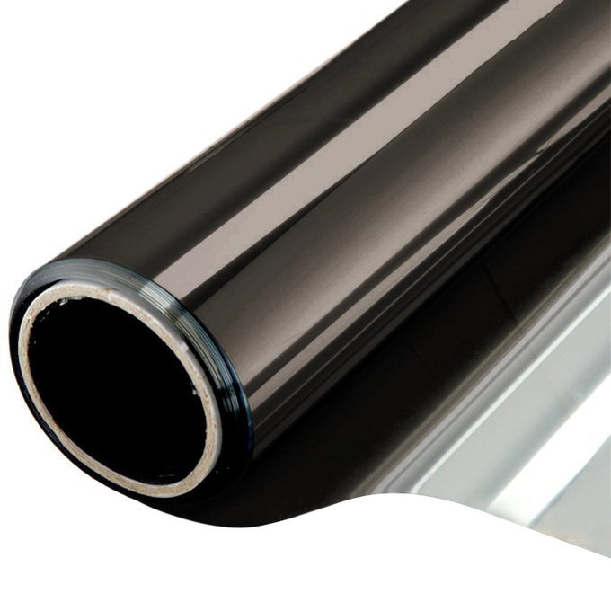 ONE WAY WINDOW FILM DAYTIME PRIVACY STATIC CLING SELF ADHESIVE HOUSE FILM GLASS WINDOW TINT HEAT CONTROL MIRROR FILM BLACK SILVER 6 MIL 354 INCH X 328 FEET
