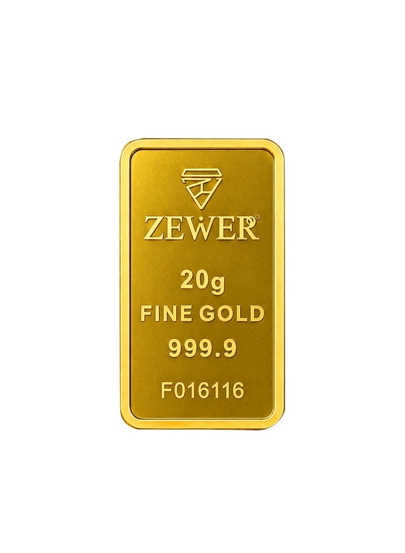 Zewer 20g 24K 999.9 Fine Gold Bar with Burj Khalifa Design - Image 4