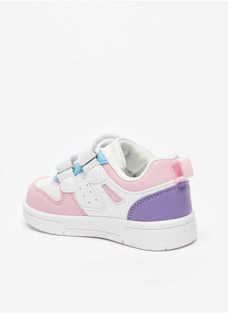 Flora Bella By Shoexpress - Girls Paneled Sneakers with Hook and Loop Closure - Image 1