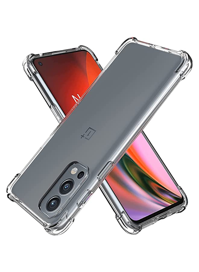 حافظة لهاتف OnePlus Nord 2 غطاء خلفي شفاف وسادة هوائية سيليكون ناعم مضاد للصدمات ومقاوم للخدوش واقي حواف للزاوية لهاتف OnePlus Nord 2 5G
