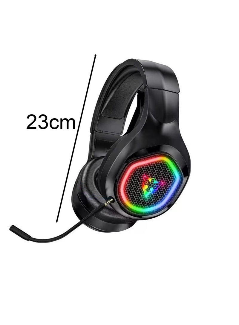 RGB سماعة ألعاب سلكية G503 مع ميكروفون وسماعات صوت محيطي 3D - Image 2