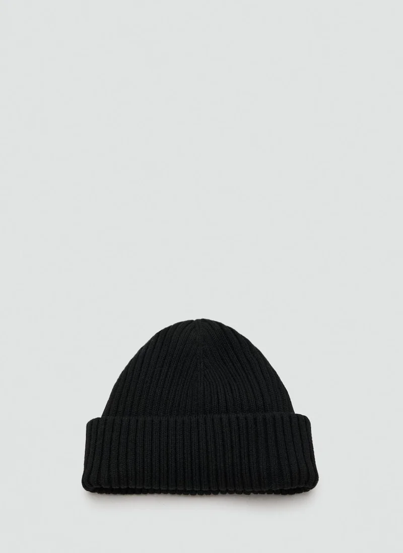 Mango Man Rib-knit cotton hat