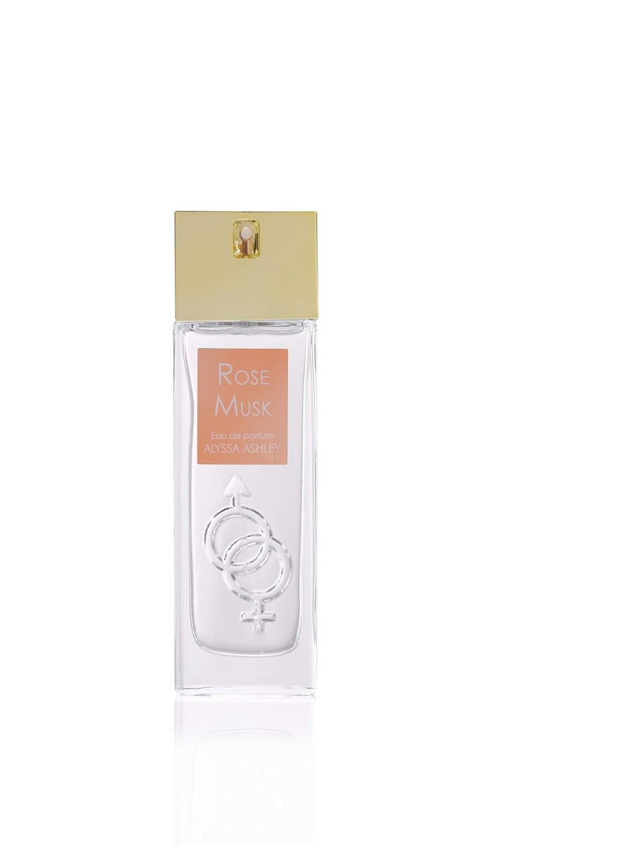 ALYSSA ASHLEY - Alyssa Ashley Rose Musk - Perfumes for Women and Cologne for Men - Floral Woody Musk Fragrance with Rose and Cassis - 1.7 oz EDP Spray - Image 1