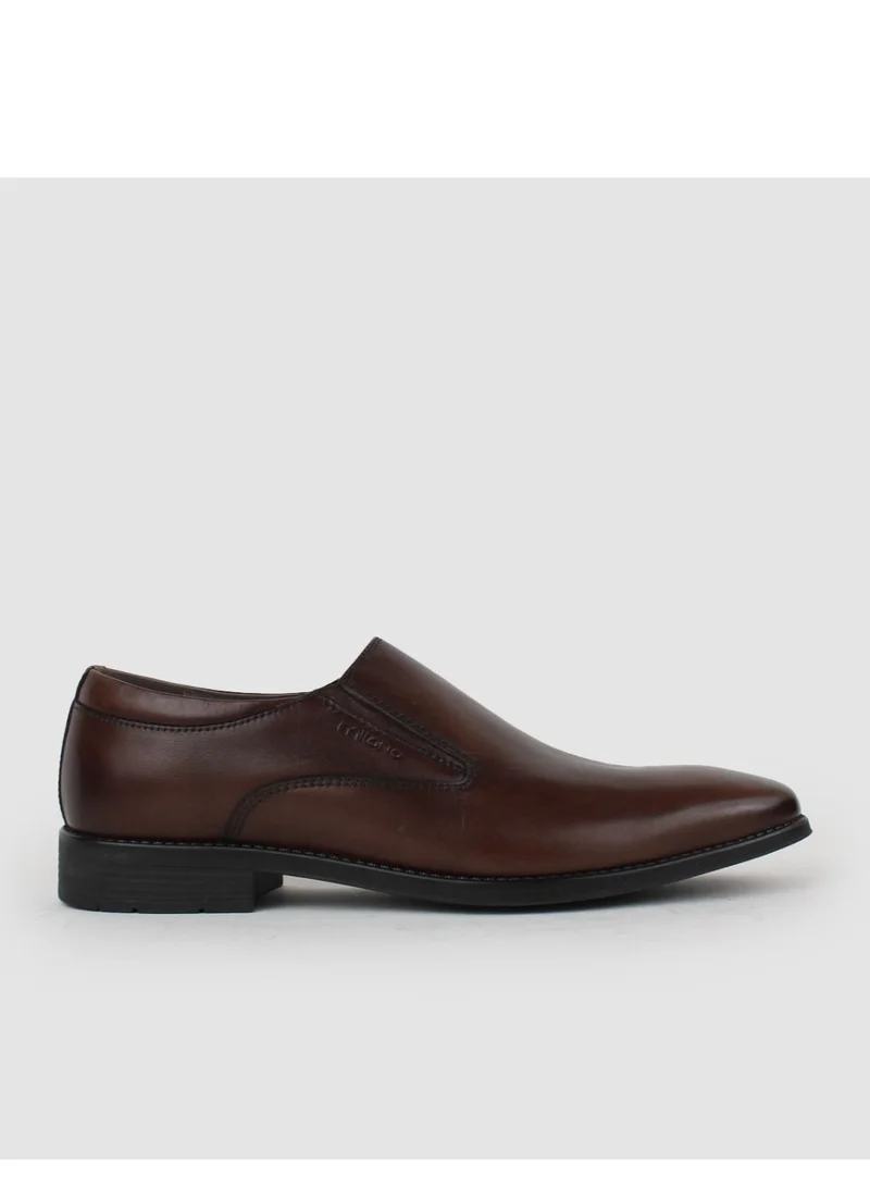 Milano Ori Mens Slipon Leather Formal Shoes-Brown