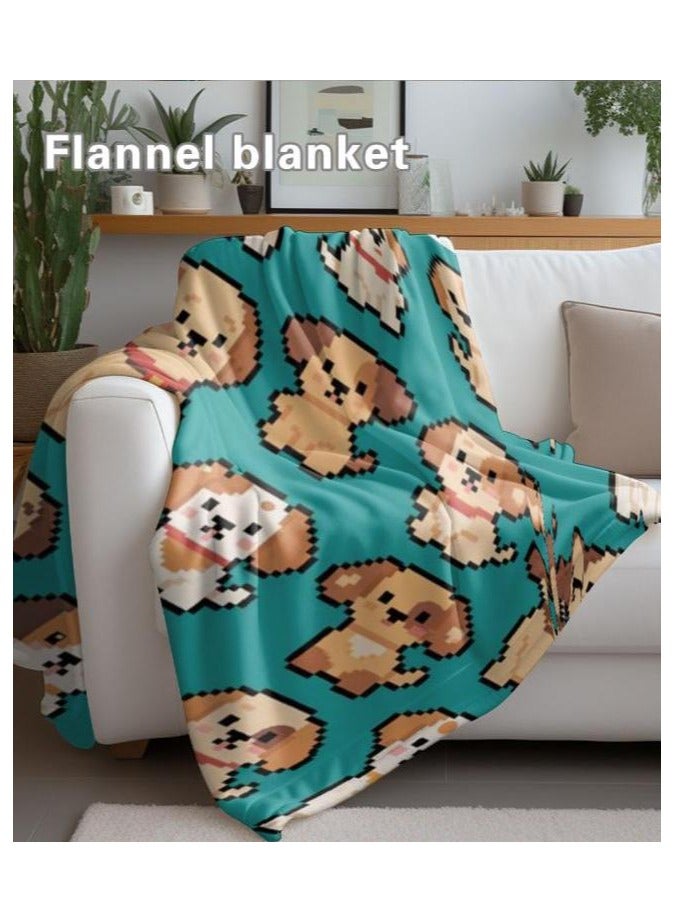 عام بطانية رقيقة من الفانيلا (دافئة ومريحة، ومناسبة للنوم واستخدام الألعاب وإزالة الغبار ومقاومة للرمل) 150 سم * 200 سم - 869 - Image 5