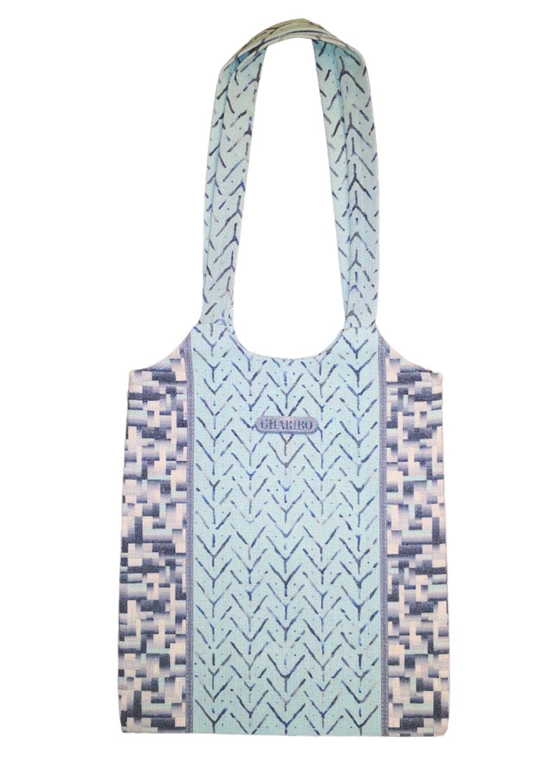 Gharibo Bags - Casual Printed Linen Tote Bag  H230006a - Image 1