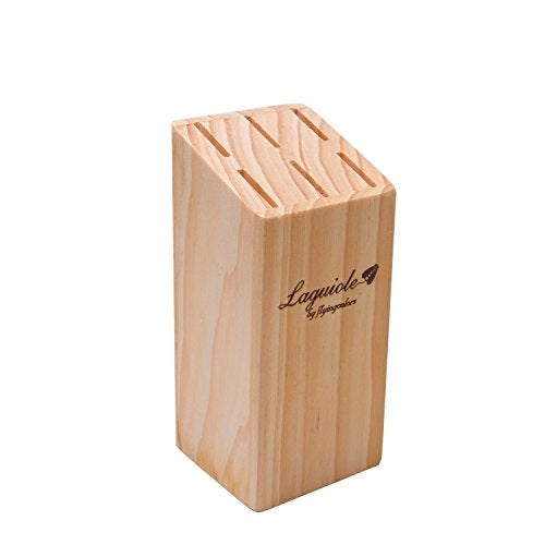 FLYINGCOLORS Laguiole By FlyingColors Steak Knife Set, Micro Serrated Blade, Stainless Steel, Wood Block, Red Color Handle, 6 Pieces (Red) - Image 5