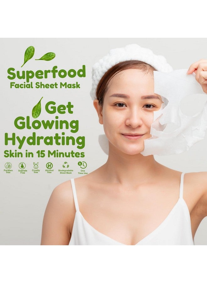 MASKING Superfood Cabbage Sheet Mask For Skin Brightening Hydrating For Women And Men Pack Of 5 - Image 5