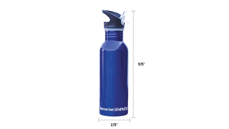 New Wave Enviro Stainless Steel Water Bottle (0.6 Liter  Blue) - Image 2