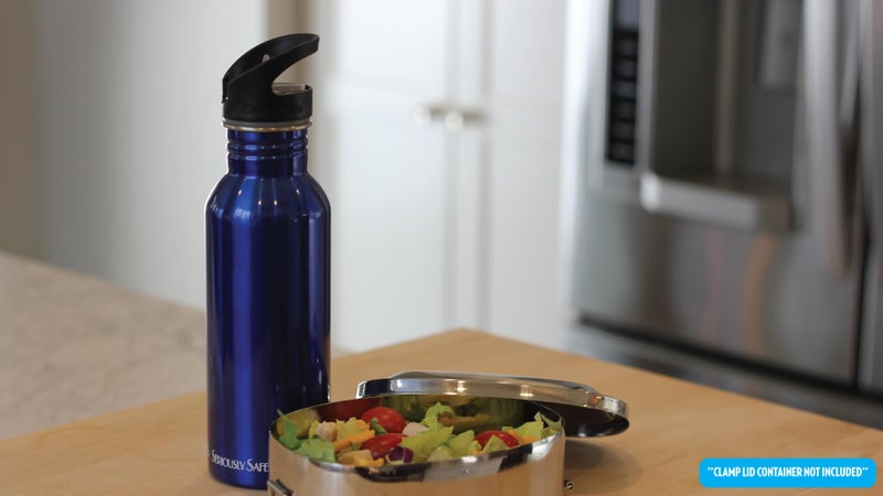 New Wave Enviro Stainless Steel Water Bottle (0.6 Liter  Blue) - Image 5