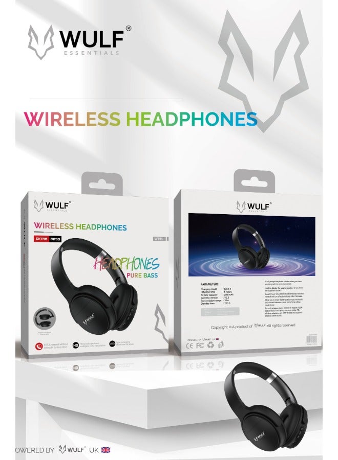 WULF W195 Wireless Headphones – Extra Bass, Limitless Sound