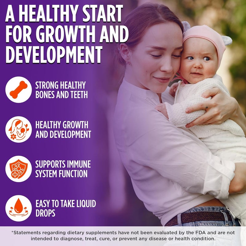 Wellements Baby Organic Vitamin D Drops for Infants  Toddlers 015 Fl Oz  Certified Newborn Liquid Vitamin D3 Drops Support Healthy Growth  Bone Development 1 Drop Daily  400 IU Per Serving - Image 2