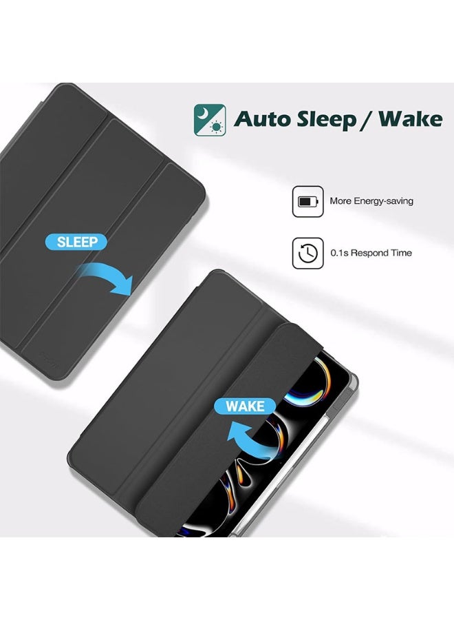 general for iPad Air 13 Inch Case  M2 2024 With Pencil Holder, Hybrid Smart Cover iPad 13 Air  M2 Case with Clear Transparent Back, Support Touch ID, Auto Wake/Sleep - Image 3