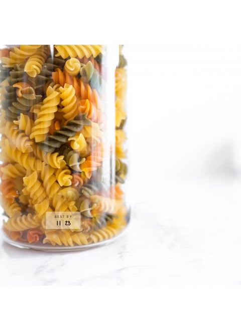 SAVVY & SORTED Clear Expiration Date Labels Freezer Labels for Food - 160 Waterproof Food Date Labels for Containers - Use by Pantry Labels for Jars - Best by Write On Labels - Pantry Organization