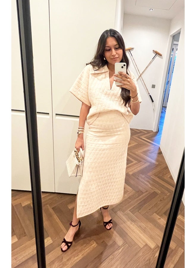 نسيسيرا تنورة طويلة مبطنة Off-White  - Image 4