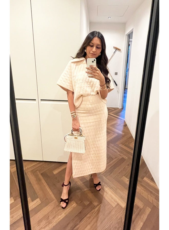 نسيسيرا تنورة طويلة مبطنة Off-White  - Image 3