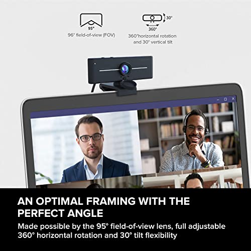 Creative Live! 4K UHD USB Webcam with Backlight Compensation, 40 FPS ino, 95° Wide Angle Lens, Privacy Lens, Built-in Microphones, Plug & Play for PC and Mac - Image 5