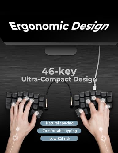 YIVU Corne V4.1 Split Ergonomic Keyboard, 40% 3x6 Ortholinear Layout, Hot-Swappable Mechanical Keyboard with Per-Key RGB, Vial and VIA Programmable, Comes with Pre-Lubed Linear Switches (Wired) - Image 5