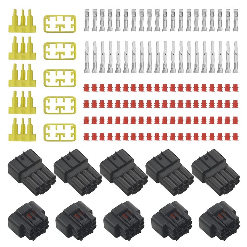WMYCONGCONG 5 Kits 23mm 8 Pin Way Waterproof Electrical Wire Connector Plug Male and Female for Car Automotive Use - Image 3