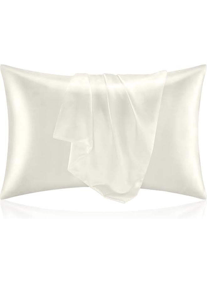 غطاء وسادة ساتان أبيض أنيق - ناعم وفخم - Pillowcase005 