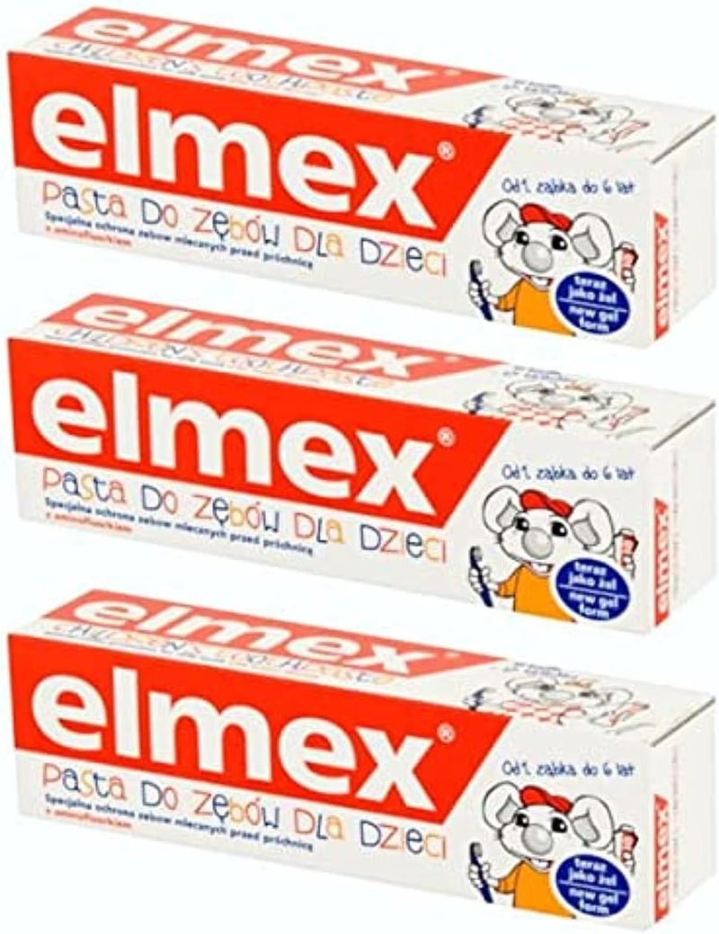 Elmex Childrens Toothpaste 50 ml Pack of 3 - Image 1