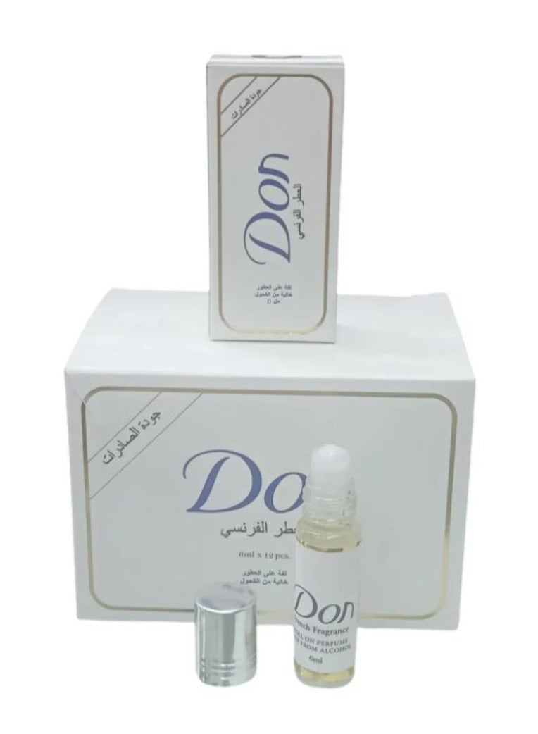 عطر دون رول خالي من الكحول درزن 6مل ×12