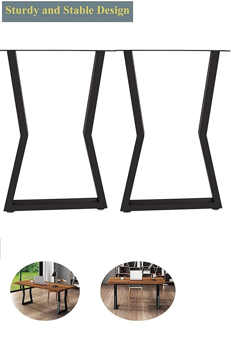 AVVIC MART AVVIC MART Metal Legs Black Cast Iron Coffee Table Table Dining LegsMetal Furniture M Shape 2 Pack  - Image 3