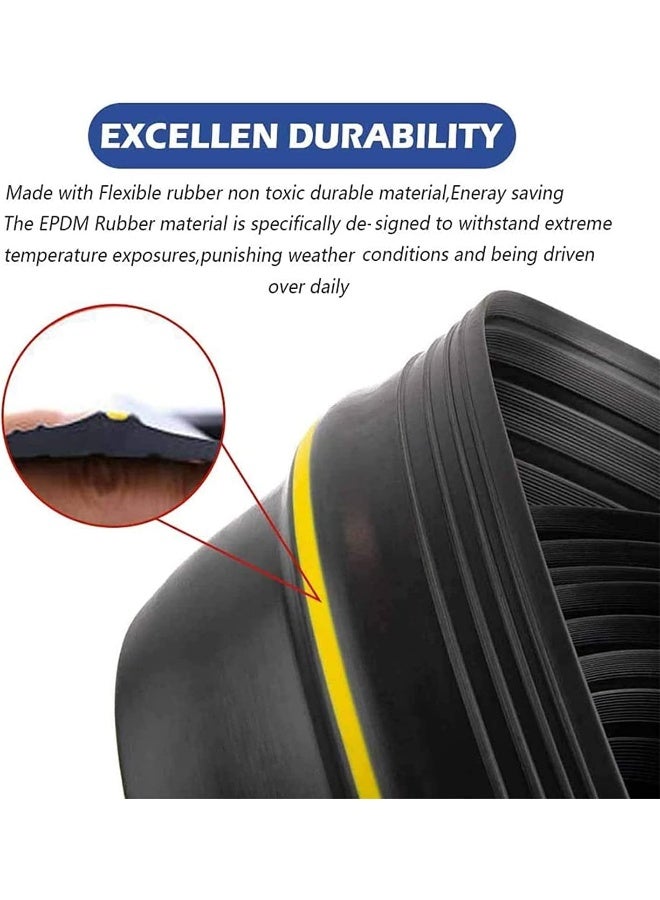 ToLanbbt 12Ft/3.7M Universal Garage Door Rubber Threshold Strip with 300ml Black Adhesive/Sealant, Weatherproof Seal Strip DIY Weather Stripping Replacement(Black) - Image 4