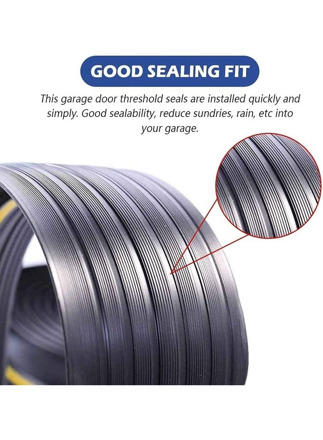 ToLanbbt 12Ft/3.7M Universal Garage Door Rubber Threshold Strip with 300ml Black Adhesive/Sealant, Weatherproof Seal Strip DIY Weather Stripping Replacement(Black) - Image 3