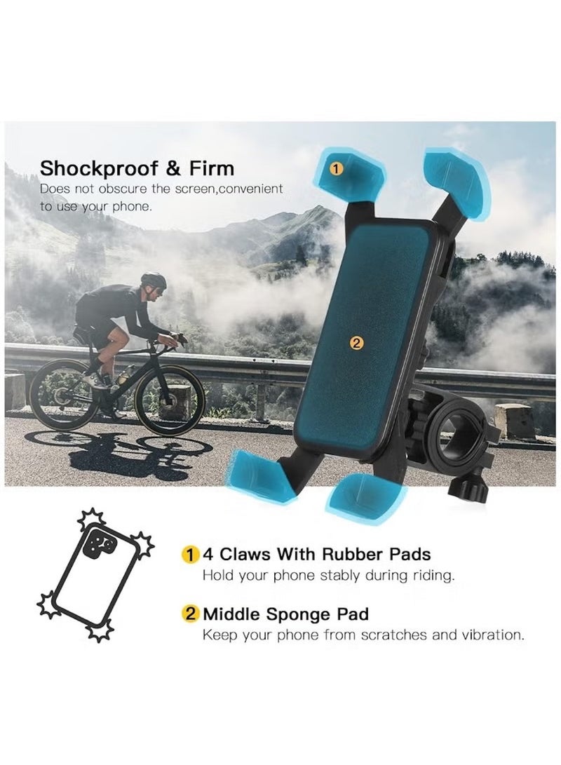 Huitich Upgraded Handlebar Bike & Motorcycle Phone Holder – Thickened Base, Shockproof, 360° Rotation, Universal Mobile Mount for Navigation - Image 5