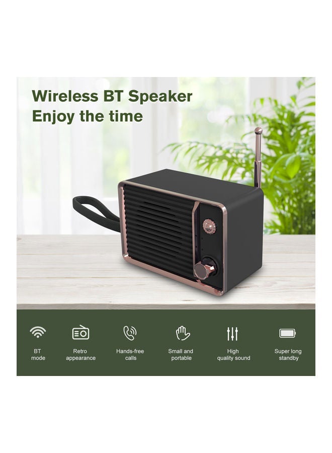 NIBEMINENT Wireless Bluetooth Speaker Black - Image 3